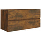 Wastafelkast 90X38,5X45 Cm Bewerkt Hout Gerookt Eikenkleurig