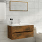 Wastafelkast 90X38,5X45 Cm Bewerkt Hout Gerookt Eikenkleurig
