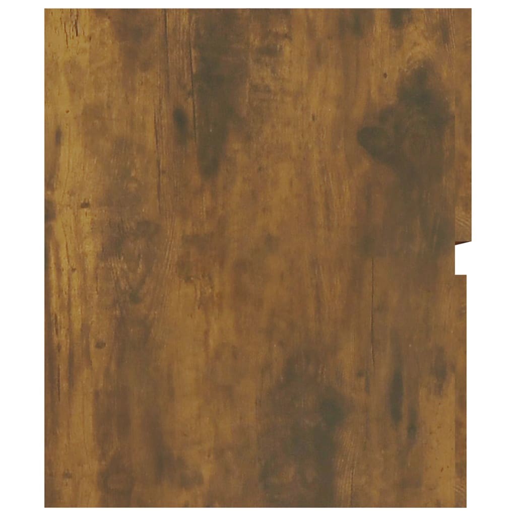 Wastafelkast 90X38,5X45 Cm Bewerkt Hout Gerookt Eikenkleurig
