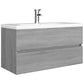 Wastafelkast 90X38,5X45 Cm Bewerkt Hout Grijs Sonoma Eikenkleur