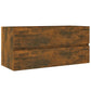 Wastafelkast 100X38,5X45 Cm Bewerkt Hout Gerookt Eikenkleurig