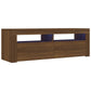 Tv-Meubel Met Led-Verlichting 120X35X40 Cm Bruin Eikenkleurig