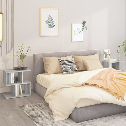 Nachtkastjes 2 St 50X30X51,5 Cm Bewerkt Hout Grijs Sonoma Eiken