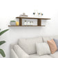 Tv-Wandschap 125X18X23 Cm Bewerkt Hout Bruineikenkleurig