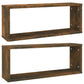 Wandschappen Kubus 2 St 60X15X23 Cm Bewerkt Hout Gerookt Eiken