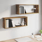 Wandschappen Kubus 2 St 60X15X23 Cm Bewerkt Hout Gerookt Eiken