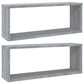 Wandschappen Kubus 2 St 60X15X23 Cm Bewerkt Hout Grijs Sonoma