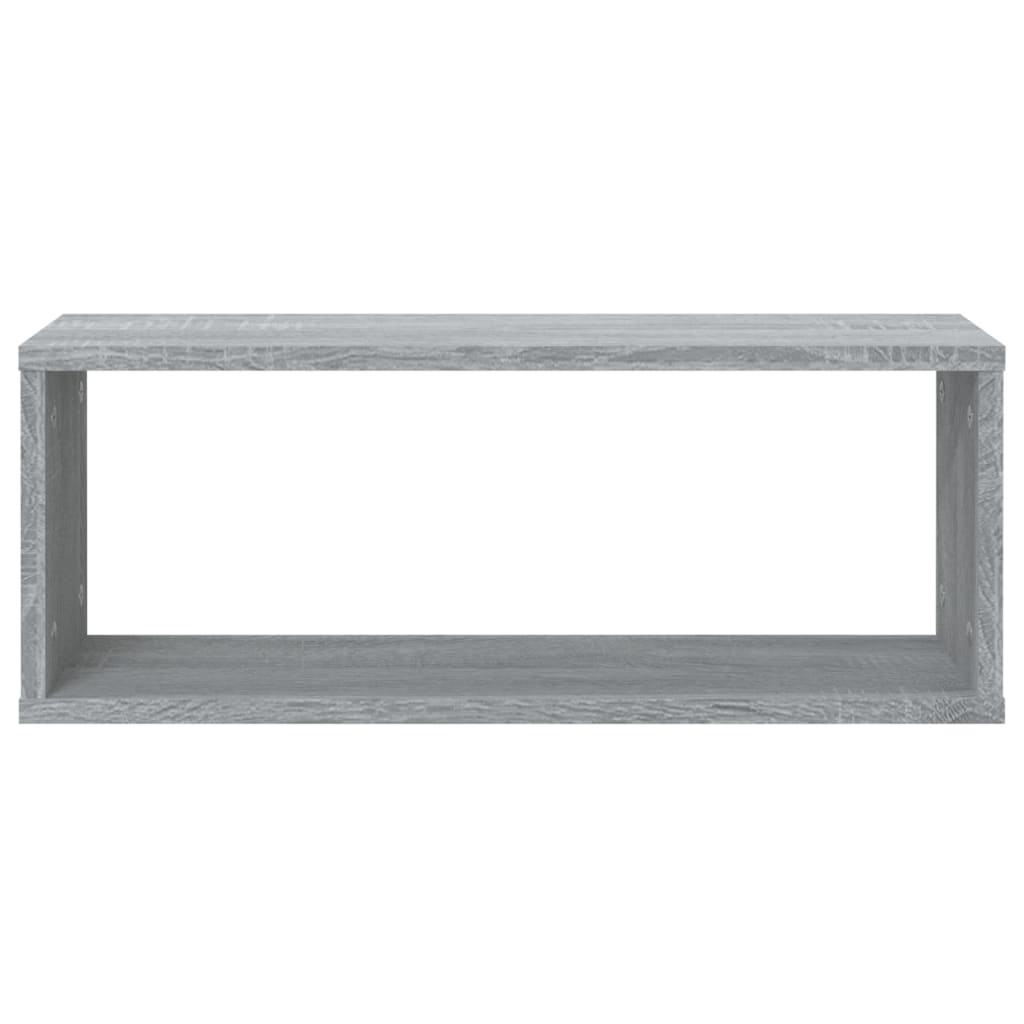 Wandschappen Kubus 2 St 60X15X23 Cm Bewerkt Hout Grijs Sonoma