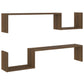 Wandschappen 2 St 100X15X20 Cm Bewerkt Hout Bruineikenkleurig