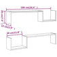 Wandschappen 2 St 100X15X20 Cm Bewerkt Hout Bruineikenkleurig