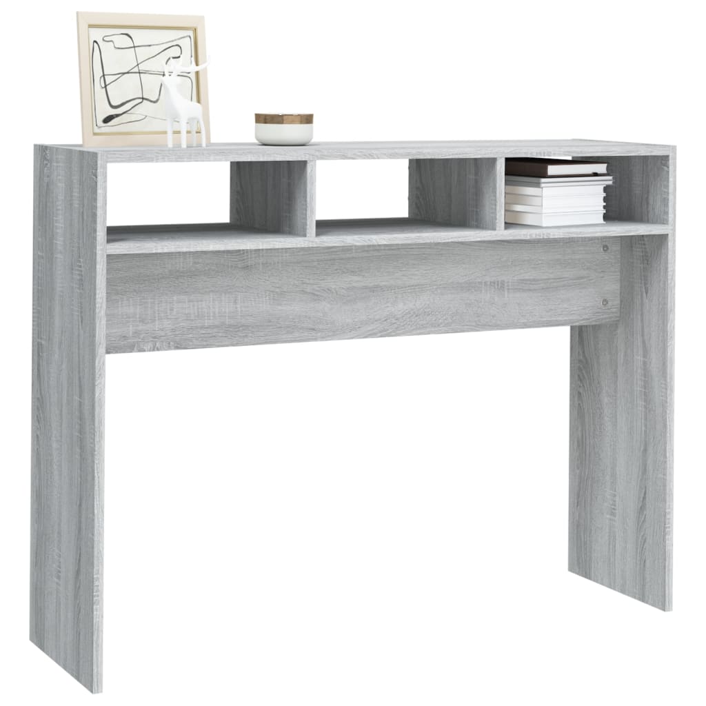 Wandtafel 105X30X80 Cm Bewerkt Hout Grijs Sonoma Eikenkleurig