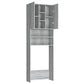 Wasmachinekast 64X25,5X190 Cm Grijs Sonoma Eikenkleurig
