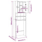 Wasmachinekast 64X25,5X190 Cm Bruineikenkleurig