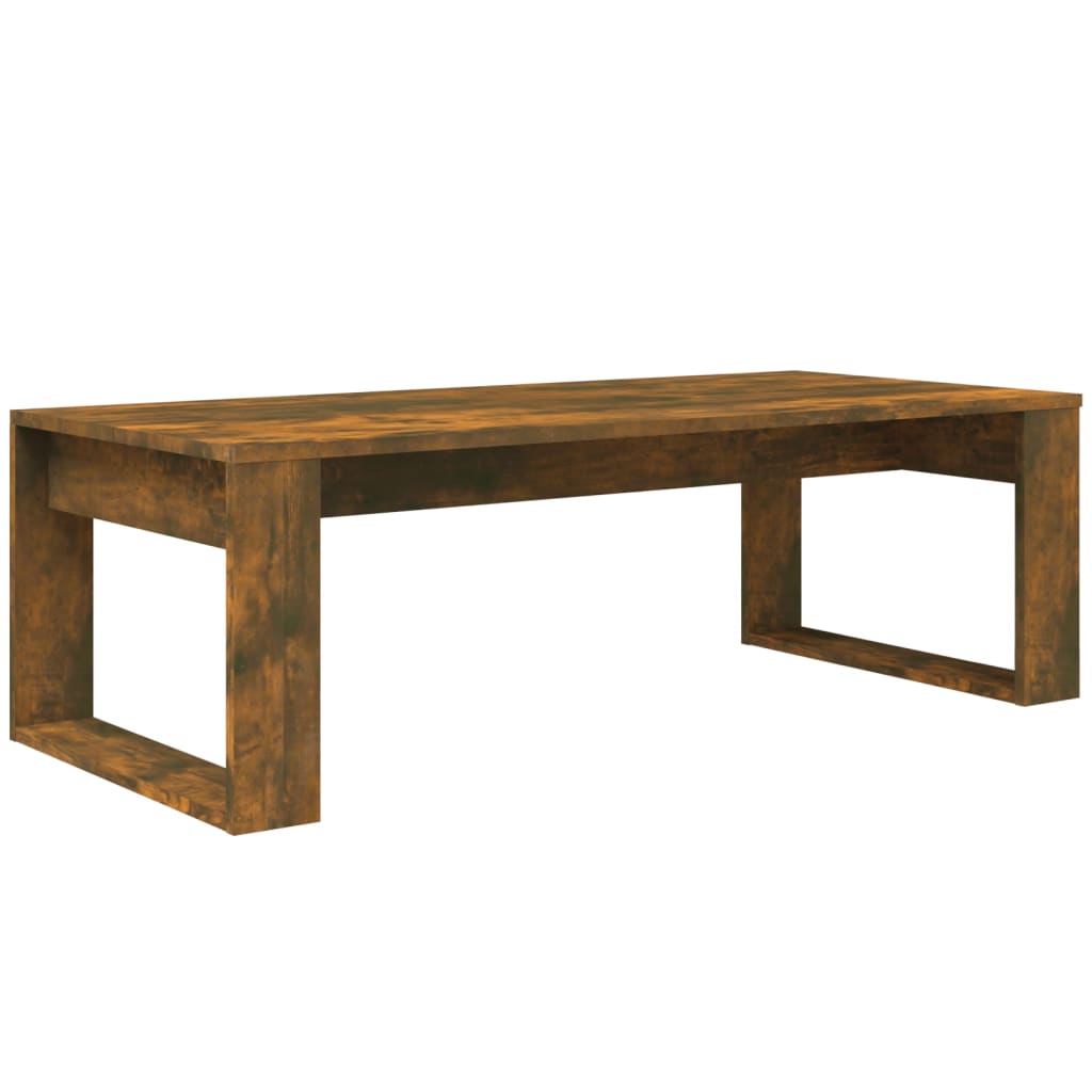 Salontafel 110X50X35 Cm Bewerkt Hout Gerookt Eikenkleurig