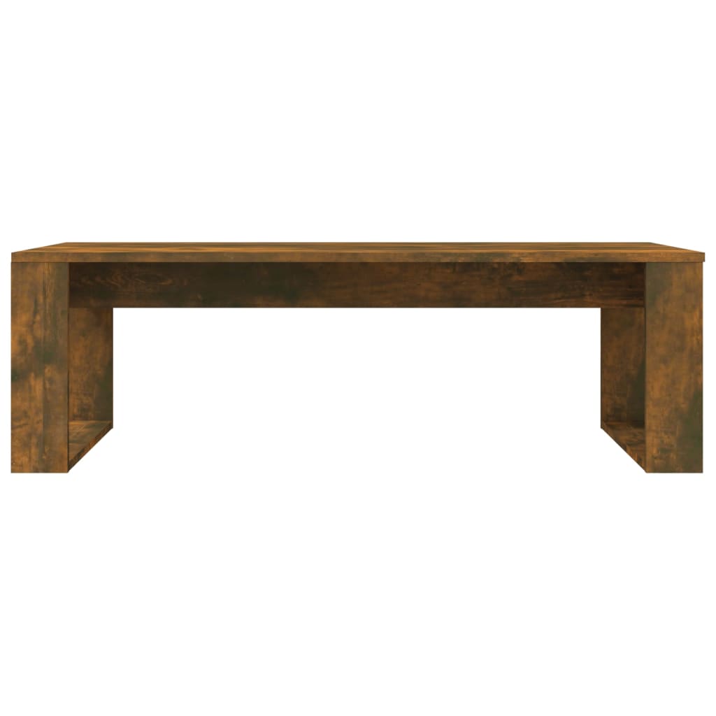 Salontafel 110X50X35 Cm Bewerkt Hout Gerookt Eikenkleurig
