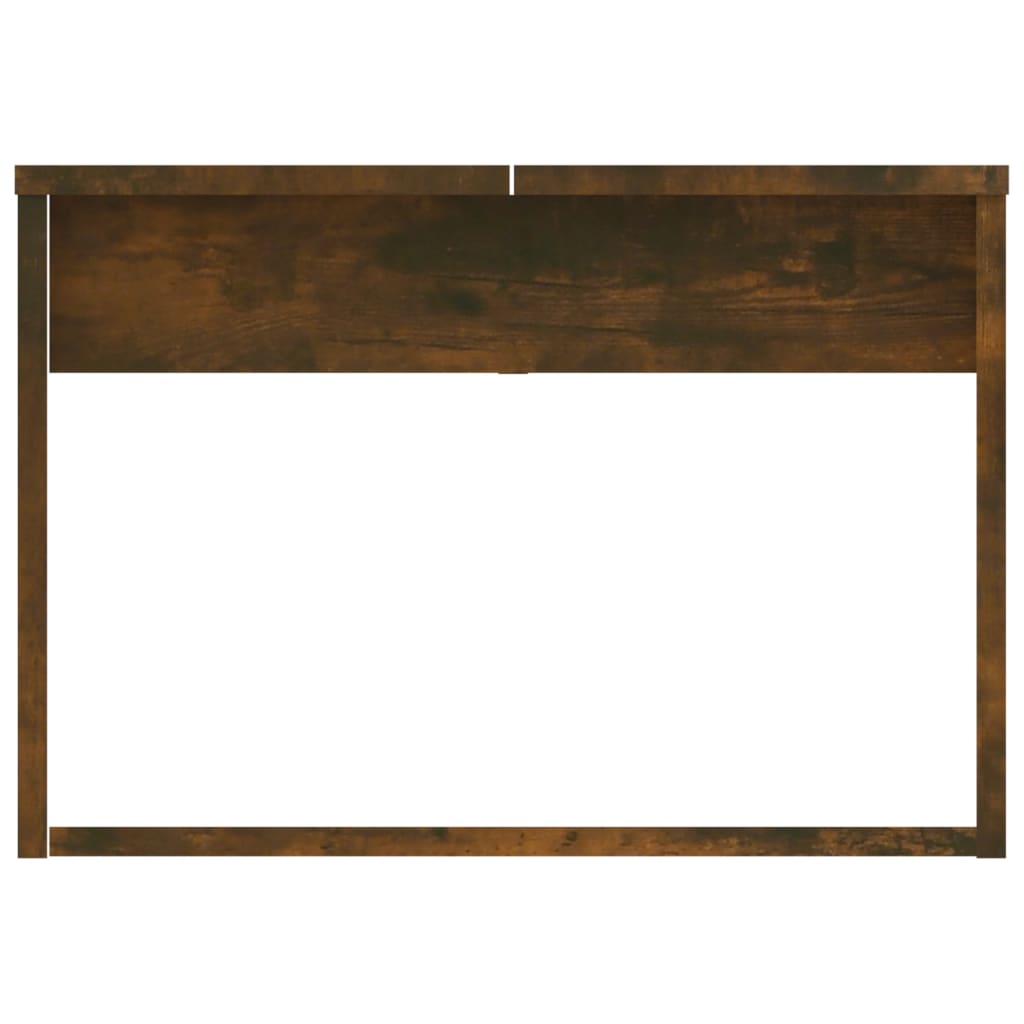 Salontafel 110X50X35 Cm Bewerkt Hout Gerookt Eikenkleurig