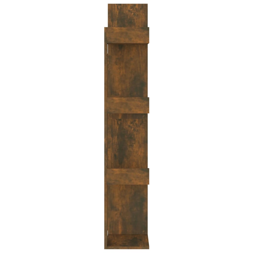 Boekenkast 48X25,5X140 Cm Bewerkt Hout Gerookt Eikenkleurig