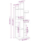 Boekenkast 48X25,5X140 Cm Bewerkt Hout Gerookt Eikenkleurig