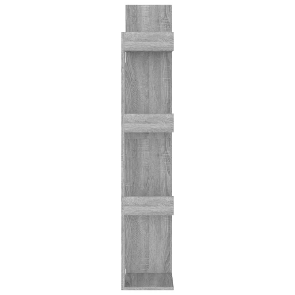 Boekenkast 48X25,5X140 Cm Bewerkt Hout Grijs Sonoma Eikenkleur