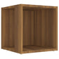Bijzettafel 33X33X34,5 Cm Bewerkt Hout Bruineikenkleurig