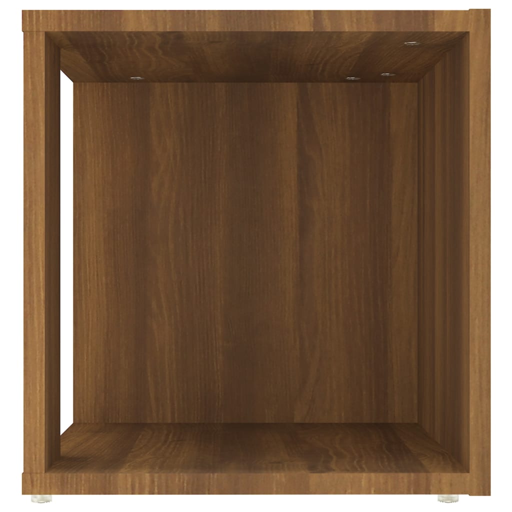 Bijzettafel 33X33X34,5 Cm Bewerkt Hout Bruineikenkleurig