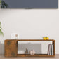 Tv-Meubel 100X24X32 Cm Bewerkt Hout Gerookt Eikenkleurig