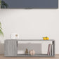 Tv-Meubel 100X24X32 Cm Bewerkt Hout Grijs Sonoma Eikenkleurig