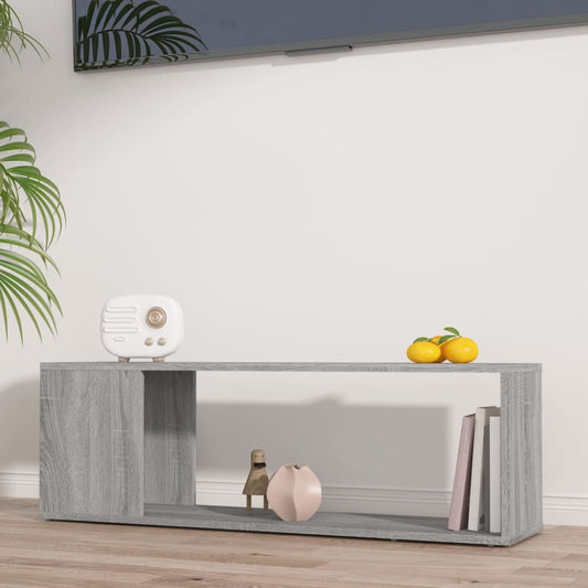 Tv-Meubel 100X24X32 Cm Bewerkt Hout Grijs Sonoma Eikenkleurig