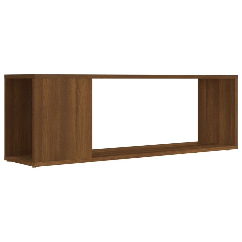 Tv-Meubel 100X24X32 Cm Bewerkt Hout Bruineikenkleurig