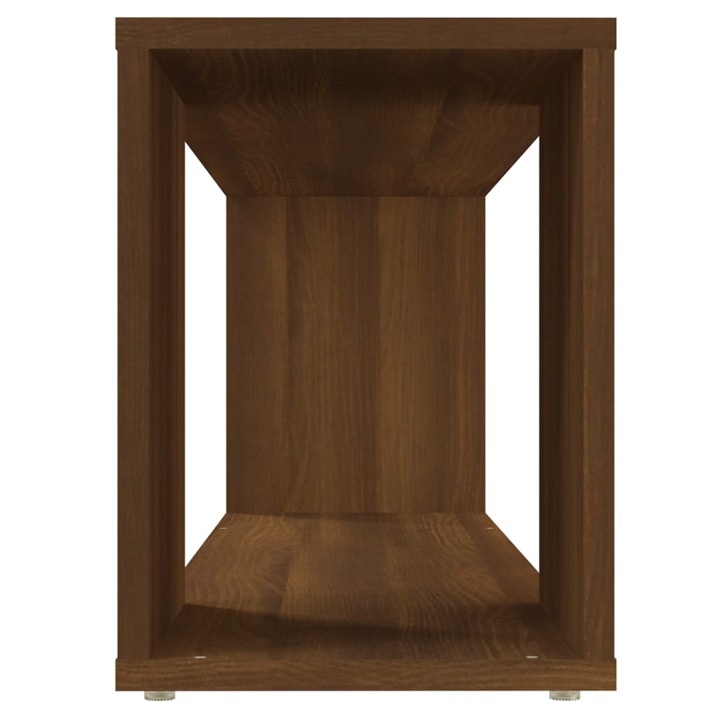 Tv-Meubel 100X24X32 Cm Bewerkt Hout Bruineikenkleurig