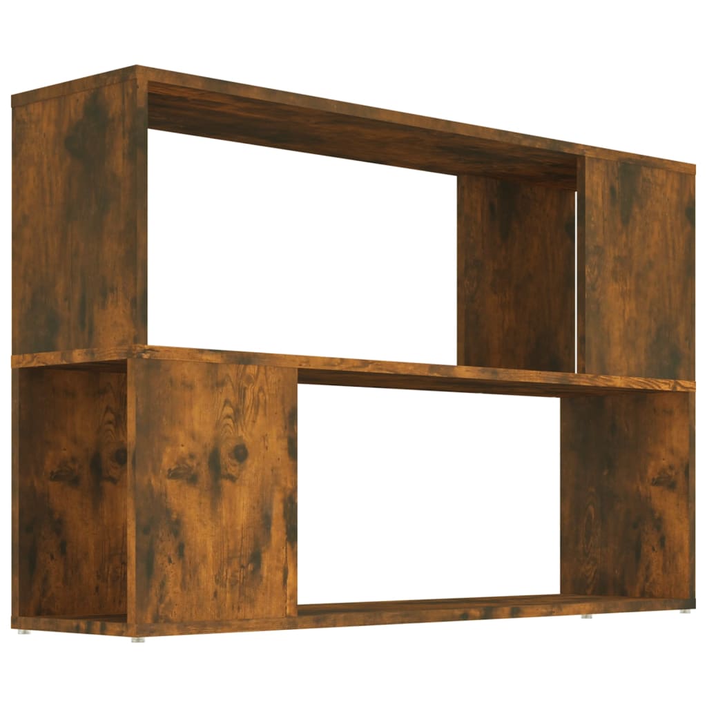 Boekenkast 100X24X63 Cm Bewerkt Hout Gerookt Eikenkleurig