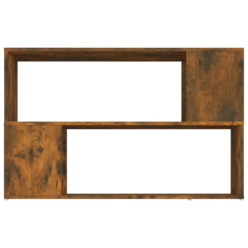 Boekenkast 100X24X63 Cm Bewerkt Hout Gerookt Eikenkleurig