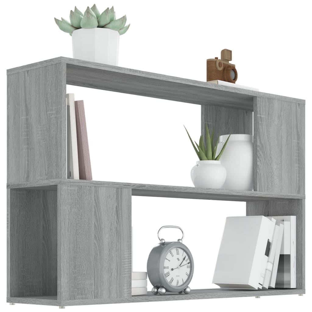 Boekenkast 100X24X63 Cm Bewerkt Hout Grijs Sonoma Eikenkleurig
