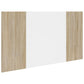 Hoofdbord 160X1,5X80 Cm Bewerkt Hout Wit En Sonoma Eikenkleurig
