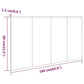 Hoofdbord 160X1,5X80 Cm Bewerkt Hout Hoogglans Wit