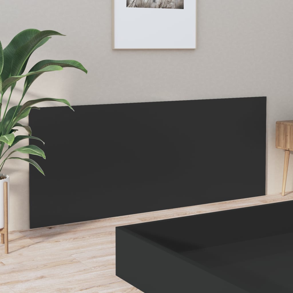 Hoofdbord 200X1,5X80 Cm Bewerkt Hout Zwart