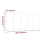 Hoofdbord 200X1,5X80 Cm Bewerkt Hout Hoogglans Wit