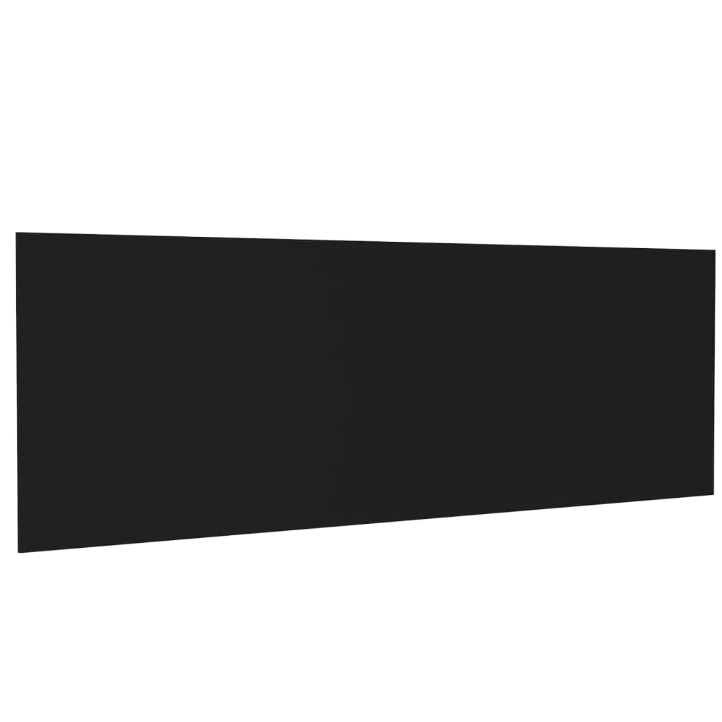 Hoofdbord Wandmodel 240X1,5X80 Cm Bewerkt Hout Zwart