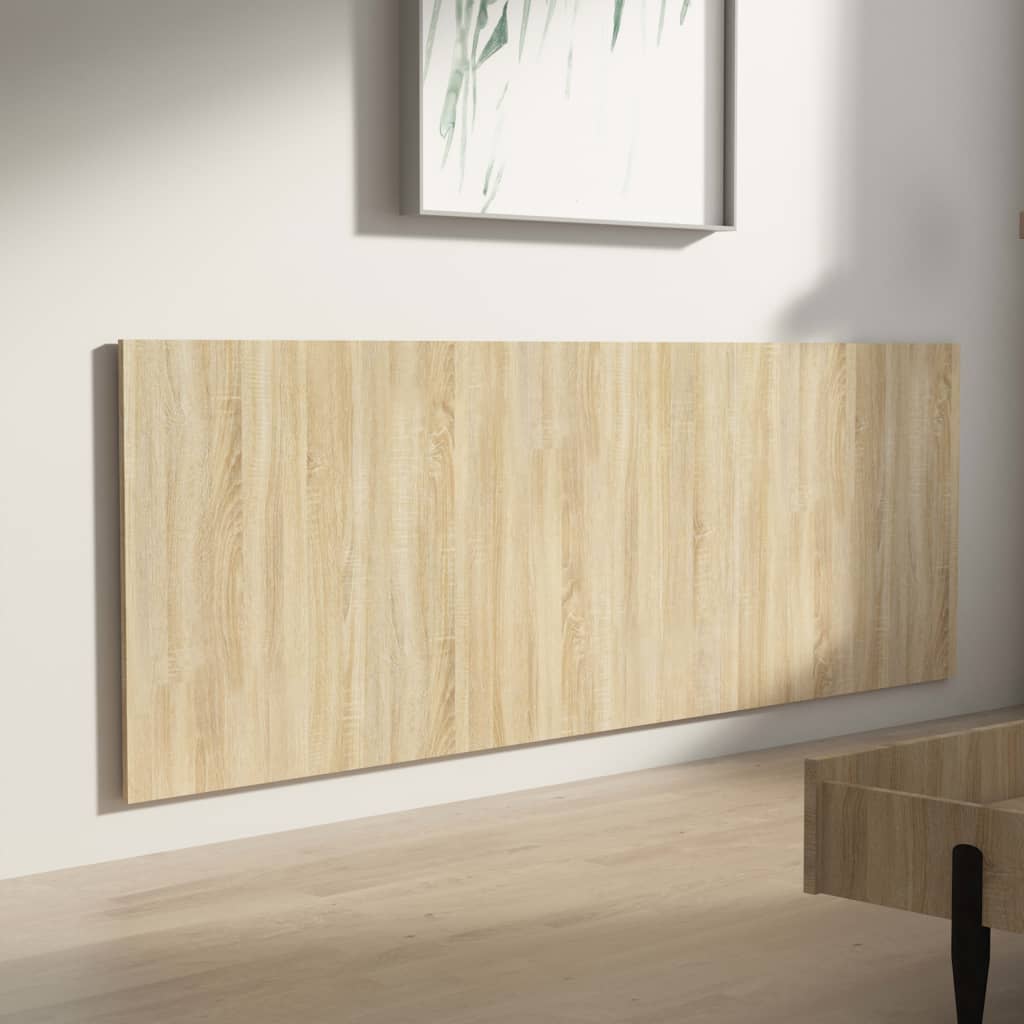 Hoofdbord Wandmodel 240X1,5X80 Cm Bewerkt Hout Sonoma Eiken