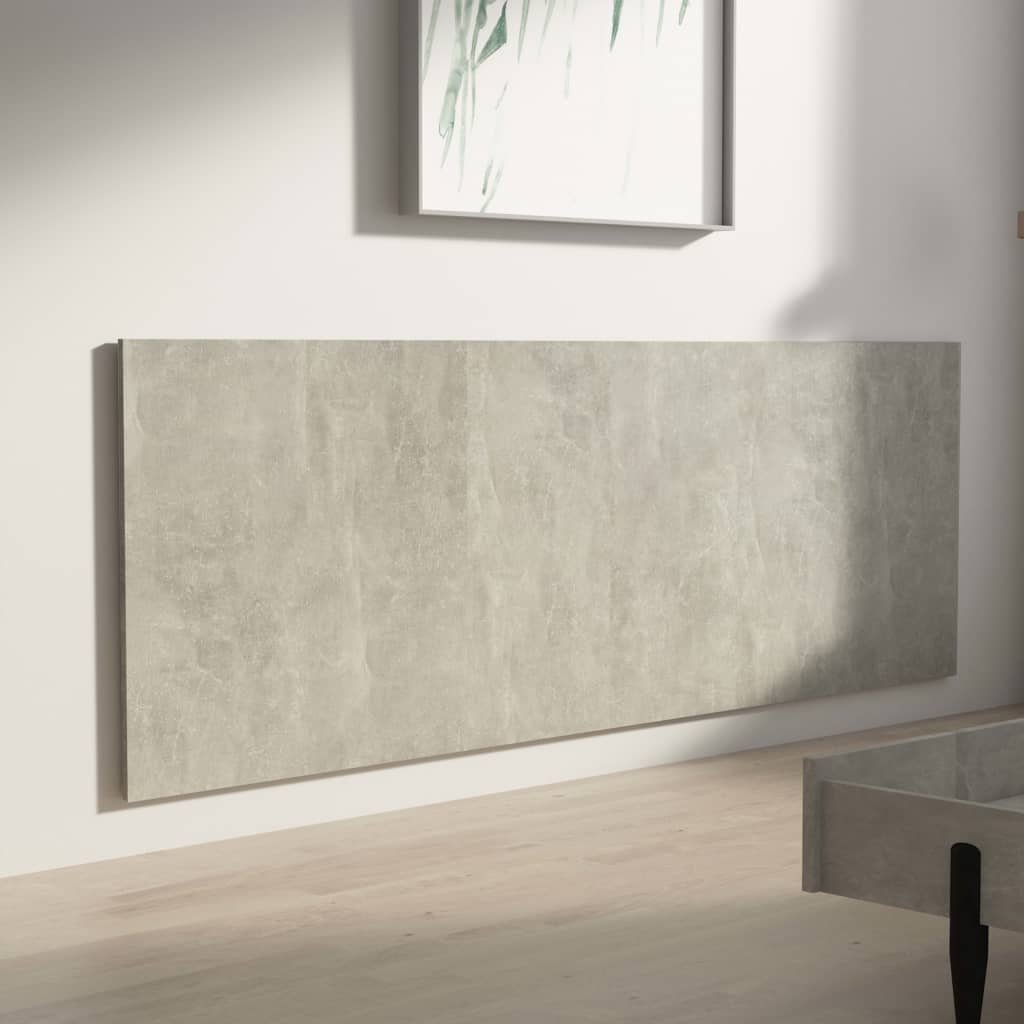 Hoofdbord Wandmodel 240X1,5X80 Cm Bewerkt Hout Betongrijs