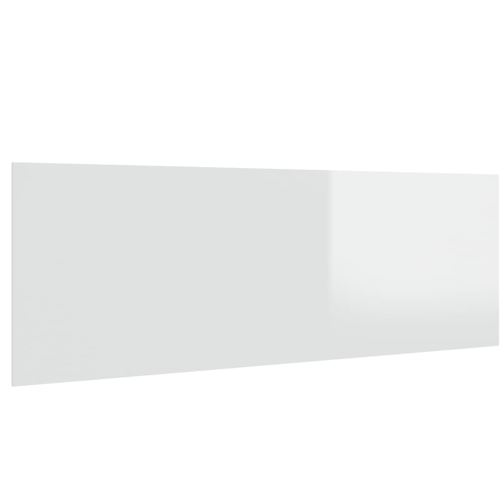 Hoofdbord Wandmodel 240X1,5X80 Cm Bewerkt Hout Hoogglans Wit