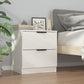 Nachtkastjes 2 St Bewerkt Hout Wit