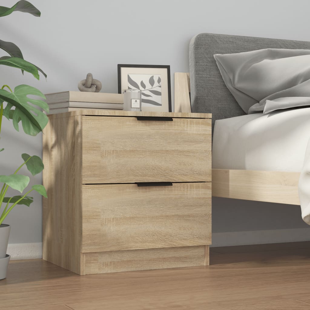 Nachtkastjes 2 St Bewerkt Hout Sonoma Eikenkleurig
