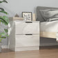 Nachtkastjes 2 St Bewerkt Hout Hoogglans Wit