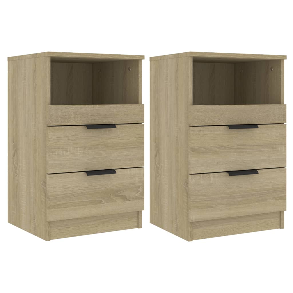 Nachtkastjes 2 St Bewerkt Hout Sonoma Eikenkleurig