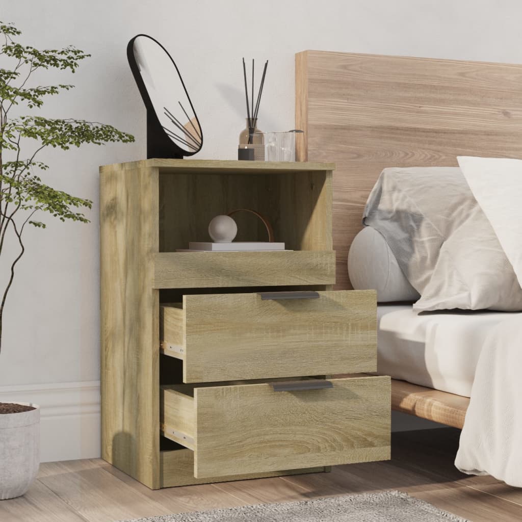 Nachtkastjes 2 St Bewerkt Hout Sonoma Eikenkleurig