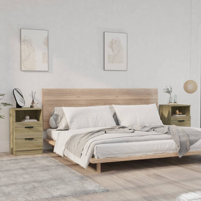 Nachtkastjes 2 St Bewerkt Hout Sonoma Eikenkleurig