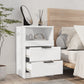 Nachtkastjes 2 St Bewerkt Hout Hoogglans Wit