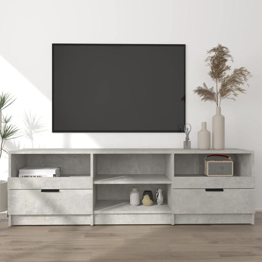 Tv-Meubel 150X33,5X45 Cm Bewerkt Hout Betongrijs