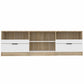 Tv-Meubel 150X33,5X45 Cm Bewerkt Hout Wit En Sonoma Eikenkleur